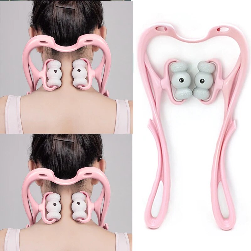 Portable Neckbud Massage Roller Relieve Stress Fatigue Muscle Pain